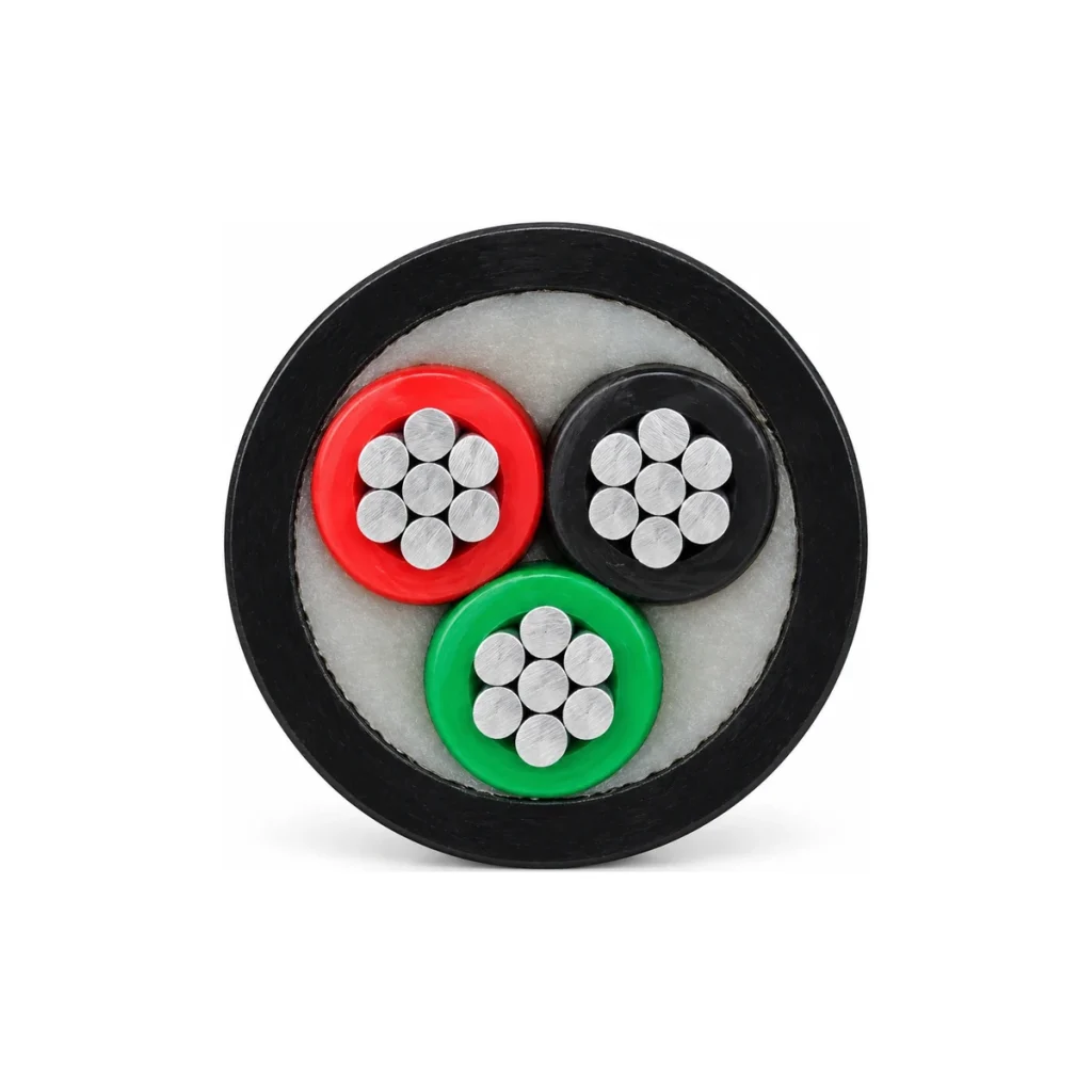 کابل آلومینیومی ۱۵۰×۳ با عایق و روکش PVC (دفنی)