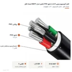 کابل آلومینیوم زمینی ۱۶×۵ با عایق PVC (دفنی) مدل NAYY اعتماد کابل