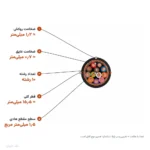 کابل افشان شیلددار ۱٫۵×۱۰ مدل NYSLYC اعتماد رسانا