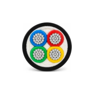 کابل آلومینیوم زمینی ۱۶×۴ با عایق PVC (دفنی) مدل NAYY لوشان