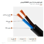کابل افشان ۲٫۵×۲ مدل NYMHY لوشان