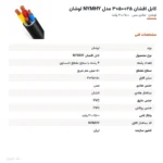 کابل افشان ۲۵+۵۰×۳ مدل NYMHY لوشان