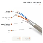 کابل تلفن ۲ زوج ۰٫۶ هوایی لوشان