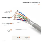 کابل تلفن ۶ زوج ۰٫۶ هوایی لوشان
